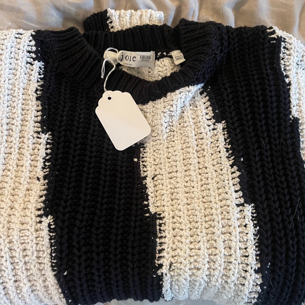 SOLD! Joie size M Black & White oversized sweater- Brand New!